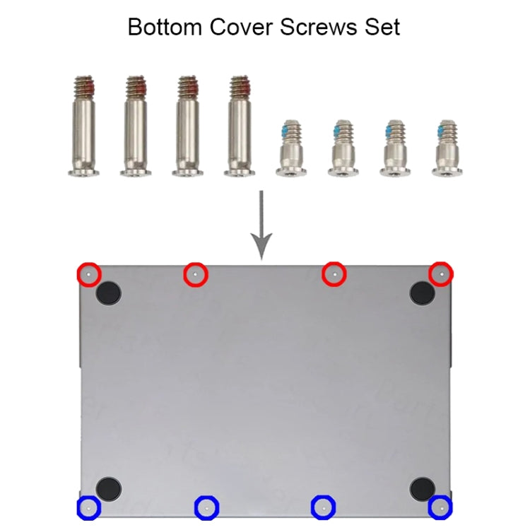 Bottom Cover Screws Set for MacBook Pro Retina M3 14 16 A2918 A2991 A2992 (Silver) - Screws by PMC Jewellery | Online Shopping South Africa | PMC Jewellery | Buy Now Pay Later Mobicred