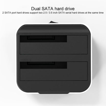 Blueendless 2.5 / 3.5 inch SATA USB 3.0 2 Bay Hard Drive Dock (UK Plug) - HDD Enclosure by Blueendless | Online Shopping South Africa | PMC Jewellery | Buy Now Pay Later Mobicred