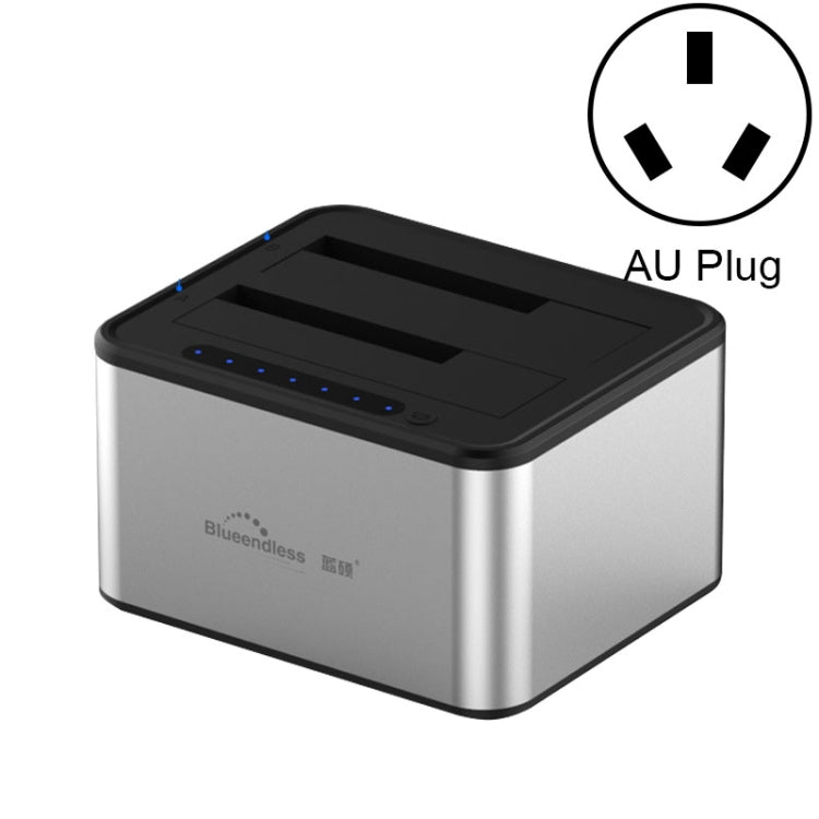 Blueendless 2.5 / 3.5 inch SATA USB 3.0 2 Bay Offline Copy Hard Drive Dock (AU Plug) - HDD Enclosure by Blueendless | Online Shopping South Africa | PMC Jewellery | Buy Now Pay Later Mobicred