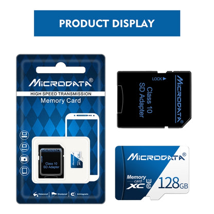 MICRODATA 128GB U3 Blue and White TF(Micro SD) Memory Card - Micro SD Card by MiCRODATA | Online Shopping South Africa | PMC Jewellery | Buy Now Pay Later Mobicred