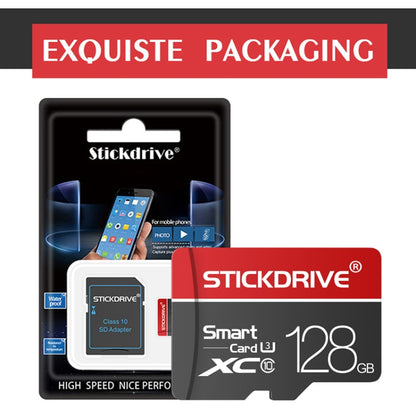 STICKDRIVE 128GB U3 White Line Red and Black TF(Micro SD) Memory Card - Micro SD Card by STICKDRIVE | Online Shopping South Africa | PMC Jewellery | Buy Now Pay Later Mobicred