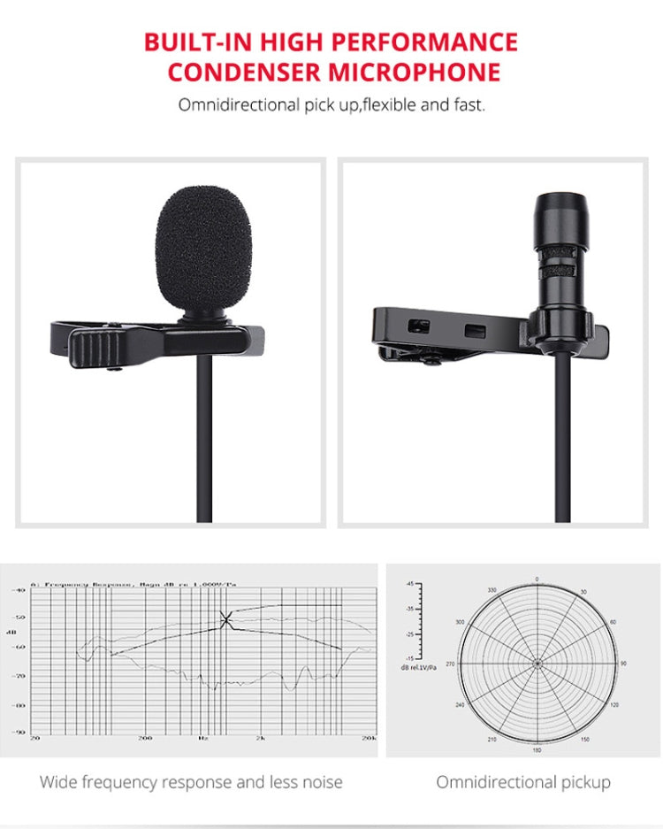 YELANGU YLG9926B MY2 Mini Lavalier Microphone for Mobile Phones / Tablets /  Digital Cameras (Black) - Camera Microphone by YELANGU | Online Shopping South Africa | PMC Jewellery | Buy Now Pay Later Mobicred