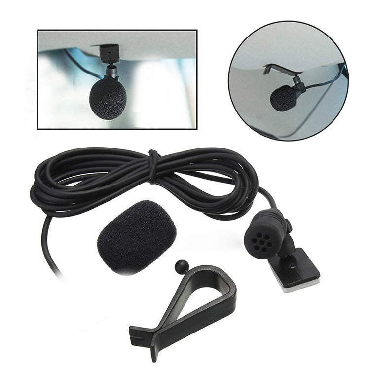 ZJ015MR Stereo 3.5mm Angle Head Plug Car Navigation DVD External Paste Microphone, Length: 3m - Microphone by PMC Jewellery | Online Shopping South Africa | PMC Jewellery