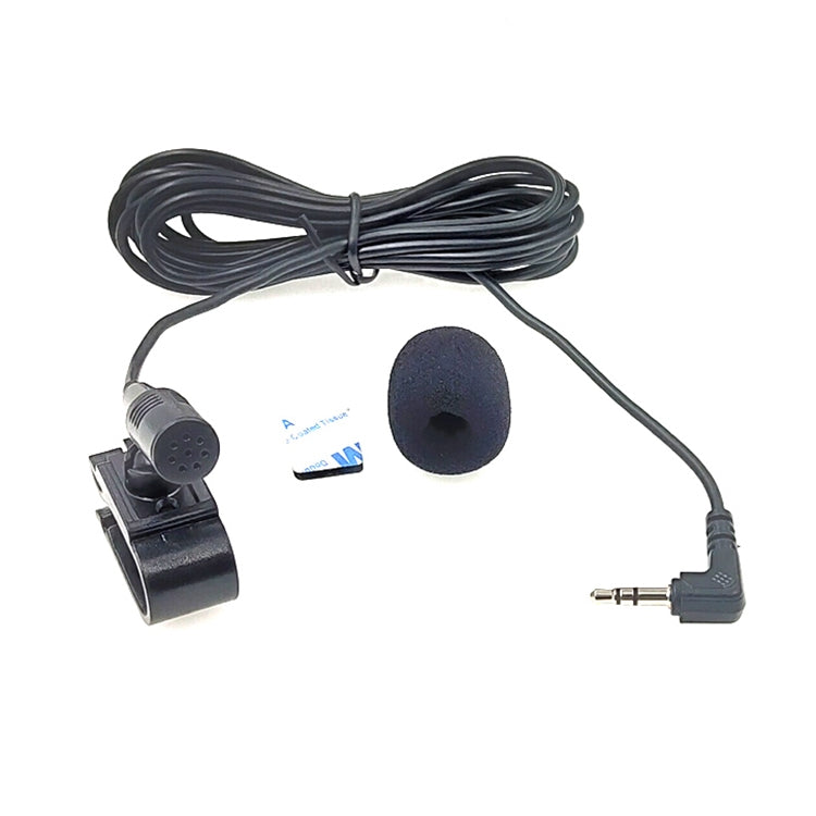 ZJ025MR Stick-on Clip-on Lavalier Stereo Microphone for Car GPS / Bluetooth Enabled Audio DVD External Mic, Cable Length: 3m, 90 Degree Elbow 2.5mm Jack - Microphone by PMC Jewellery | Online Shopping South Africa | PMC Jewellery