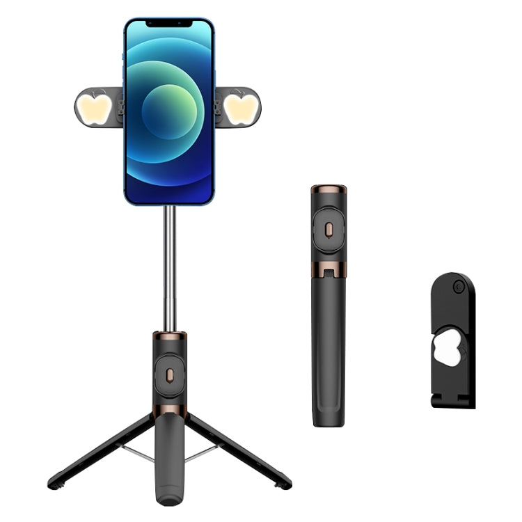 M01S Bluetooth Remote Control Dual Fill Light Tripod Selfie Stick (Black) - Selfie Light by PMC TechLife | Online Shopping South Africa | PMC TechLife | Buy Now Pay Later Mobicred