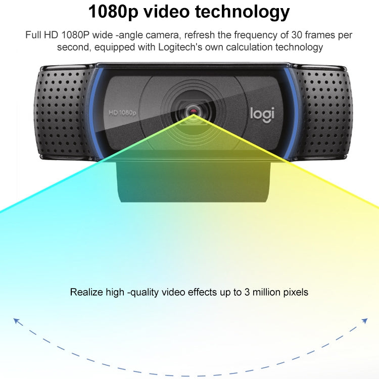 Logitech C920e HD Pro Webcam Widescreen Video Chat Recording USB Smart 1080P Web Camera - free shipping - PMC Jewellery - Order now!
