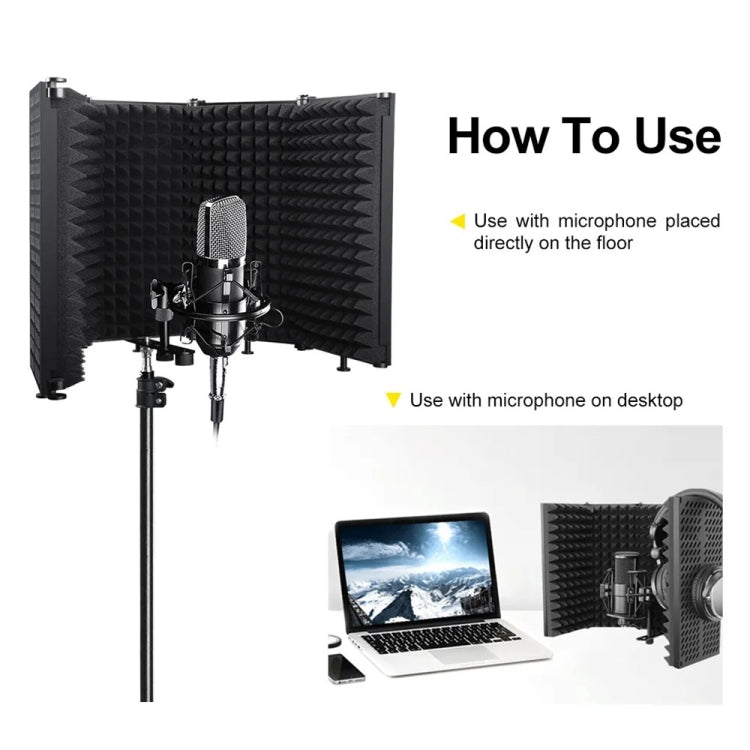 XTUGA P75 Foldable Recording Microphone Isolation Shield - Windshield by XTUGA | Online Shopping South Africa | PMC Jewellery | Buy Now Pay Later Mobicred