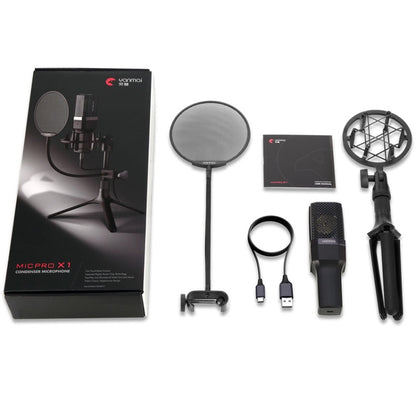 Yanmai X1 4 in 1 Foldable Lifting Professional Desktop Live Broadcast Cardioid Pointing Condenser Recording Microphone Set with Blowout Net & Shockproof Mount & 1.8m USB-C / Type-C Cable - Microphone by Yanmai | Online Shopping South Africa | PMC Jewellery | Buy Now Pay Later Mobicred