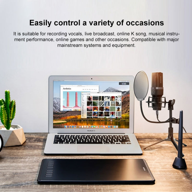 Yanmai X1 4 in 1 Foldable Lifting Professional Desktop Live Broadcast Cardioid Pointing Condenser Recording Microphone Set with Blowout Net & Shockproof Mount & 1.8m USB-C / Type-C Cable - Microphone by Yanmai | Online Shopping South Africa | PMC Jewellery | Buy Now Pay Later Mobicred