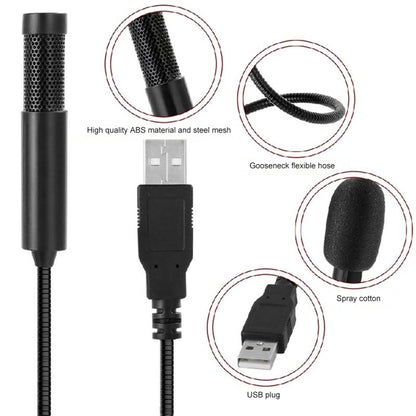 Yanmai SF-558 Mini Professional USB Studio Stereo Condenser Recording Microphone, Cable Length: 15cm (Black) - Microphone by Yanmai | Online Shopping South Africa | PMC Jewellery | Buy Now Pay Later Mobicred