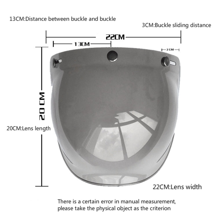 Soman Motorcycle Bubble Visor Open Face Helmet Visor Helmet Windshield Shield with Transparent Frame(Colour) - Helmets by SOMAN | Online Shopping South Africa | PMC TechLife | Buy Now Pay Later Mobicred