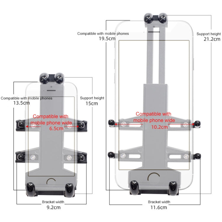 M8 Bolt Ball-Head Motorcycle Multi-function Eight-jaw Aluminum Phone Navigation Holder Bracket - Holder by PMC TechLife | Online Shopping South Africa | PMC TechLife | Buy Now Pay Later Mobicred