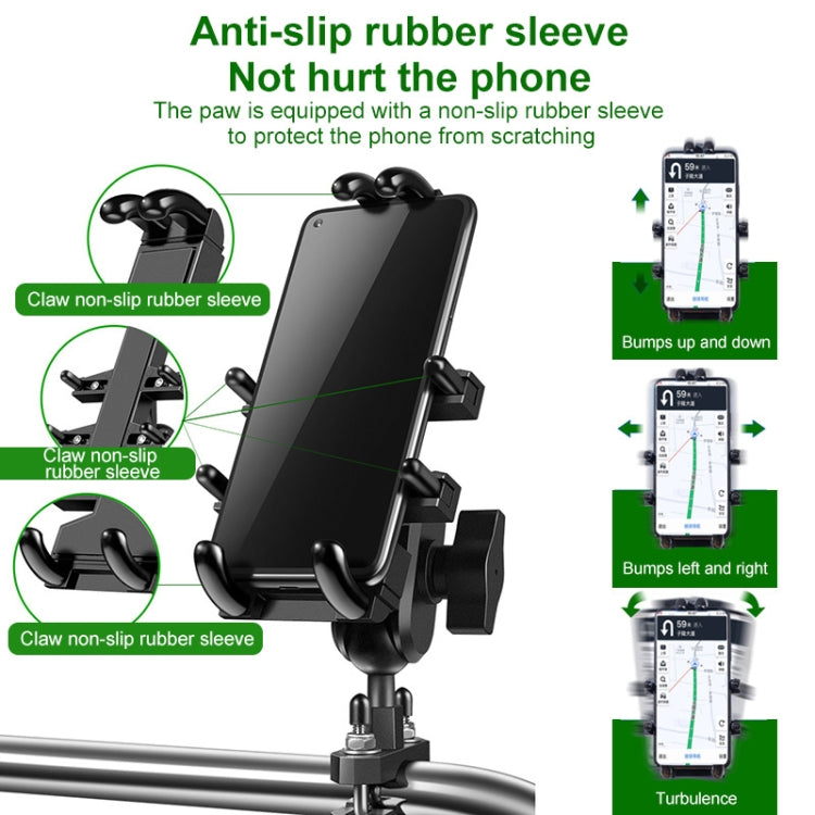 M8 Bolt Ball-Head Motorcycle Multi-function Eight-jaw Aluminum Phone Navigation Holder Bracket - Holder by PMC TechLife | Online Shopping South Africa | PMC TechLife | Buy Now Pay Later Mobicred
