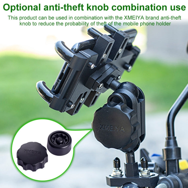 Tilt Rearview Mirror Screw Hole Ball-Head Motorcycle Multi-function Eight-jaw Aluminum Phone Navigation Holder Bracket with Anti-theft Knobs - Holder by PMC Jewellery | Online Shopping South Africa | PMC Jewellery | Buy Now Pay Later Mobicred