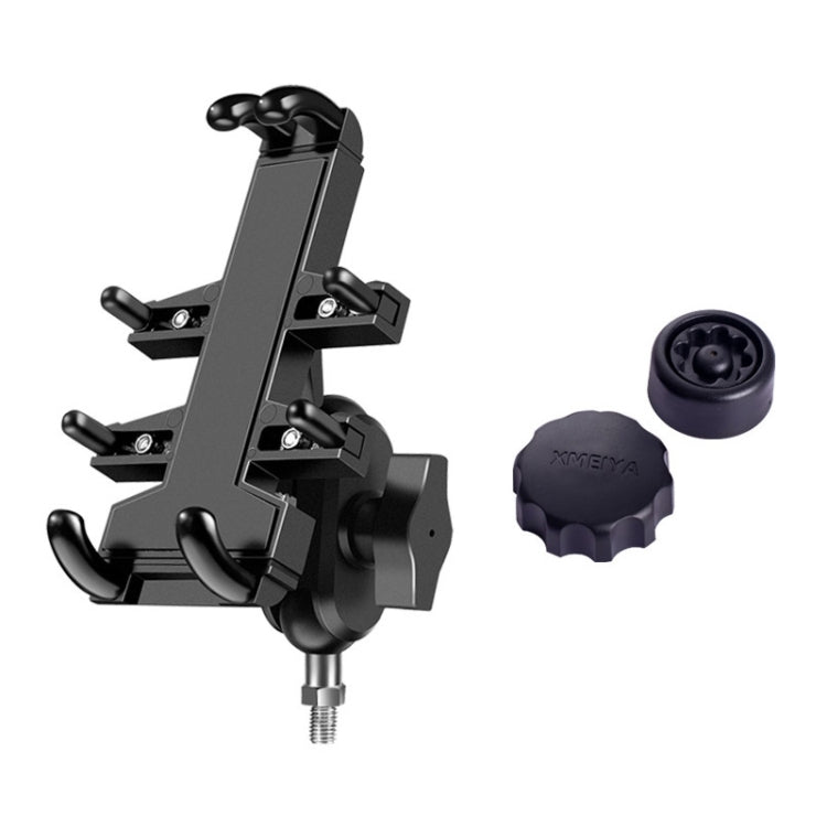 M10 Bolt Ball-Head Motorcycle Multi-function Eight-jaw Aluminum Phone Navigation Holder Bracket with Anti-theft Knobs - Holder by PMC TechLife | Online Shopping South Africa | PMC TechLife | Buy Now Pay Later Mobicred