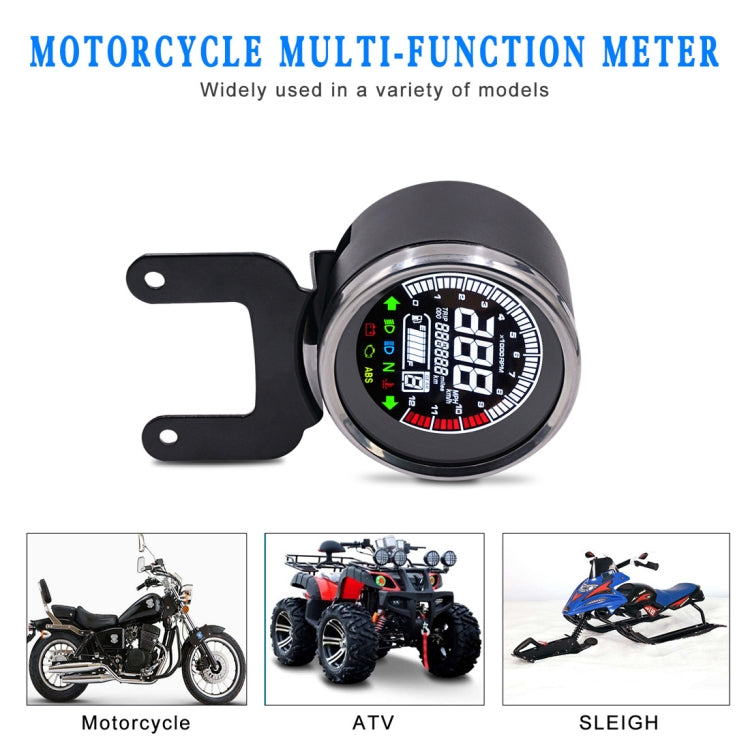 Universal Motorcycle Modified Multi-functional LED Digital Meter Indicator Light Tachometer Odometer Speedometer Oil Meter - Others by PMC TechLife | Online Shopping South Africa | PMC TechLife | Buy Now Pay Later Mobicred