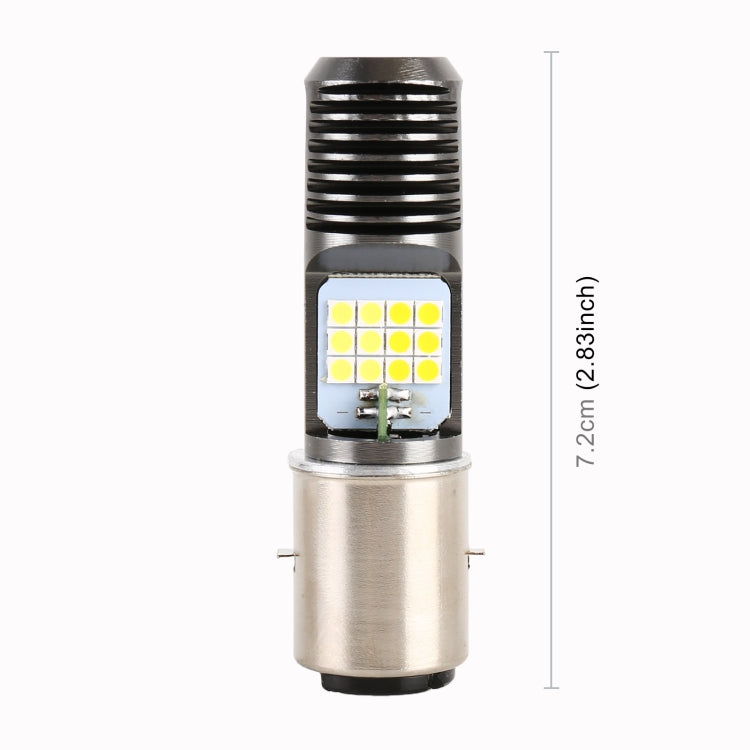 BA20D DC12V / 7.4W Motorcycle LED Headlight with 24LEDs SMD-3030 Lamp Beads (Yellow + White) - free shipping - PMC TechLife - Order now!