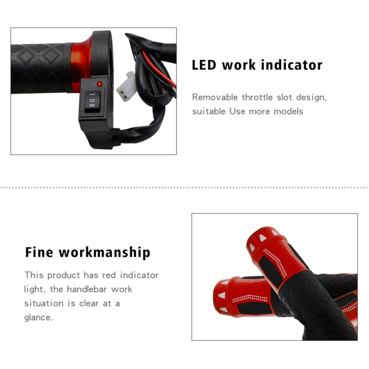 CS-764A1 12V Motorcycle Scooter Aluminum Alloy Electric Hand Grip Cover Heated Grip Handlebar (Red) - Grips by PMC Jewellery | Online Shopping South Africa | PMC Jewellery | Buy Now Pay Later Mobicred