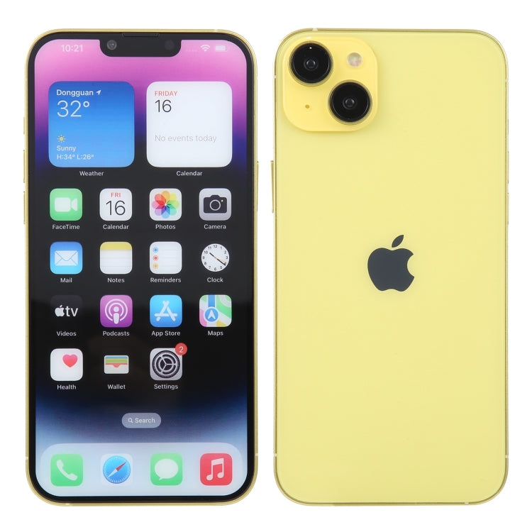 For iPhone 14 Color Screen Non-Working Fake Dummy Display Model(Yellow) - For iPhone & iPad by PMC TechLife | Online Shopping South Africa | PMC TechLife
