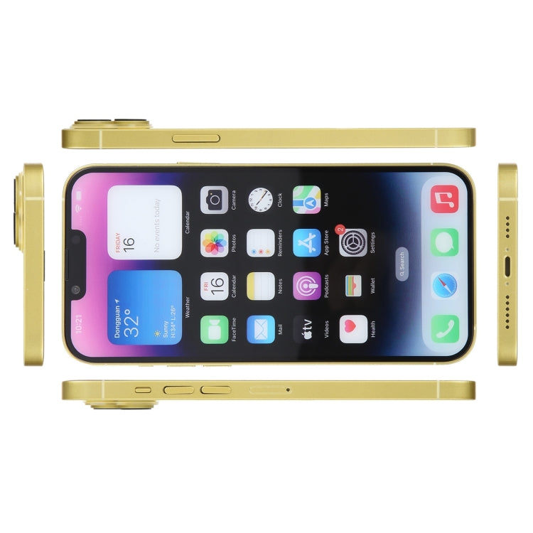 For iPhone 14 Color Screen Non-Working Fake Dummy Display Model(Yellow) - For iPhone & iPad by PMC TechLife | Online Shopping South Africa | PMC TechLife