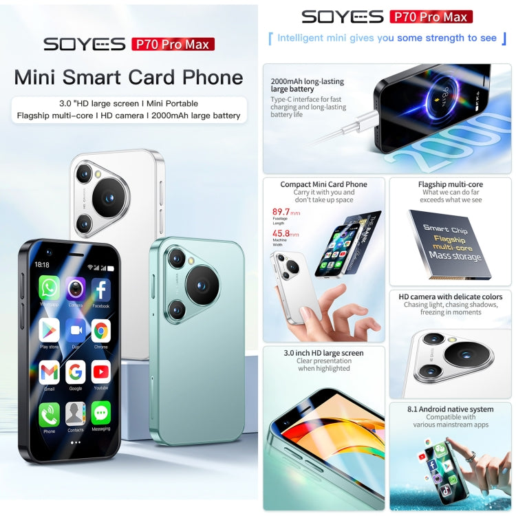 SOYES P70 Pro Max, 1GB+16GB, 3.0 inch Android 8.1 MTK6580 Quad Core, Network: 3G, Dual SIM (Black) - SOYES by SOYES | Online Shopping South Africa | PMC Jewellery | Buy Now Pay Later Mobicred