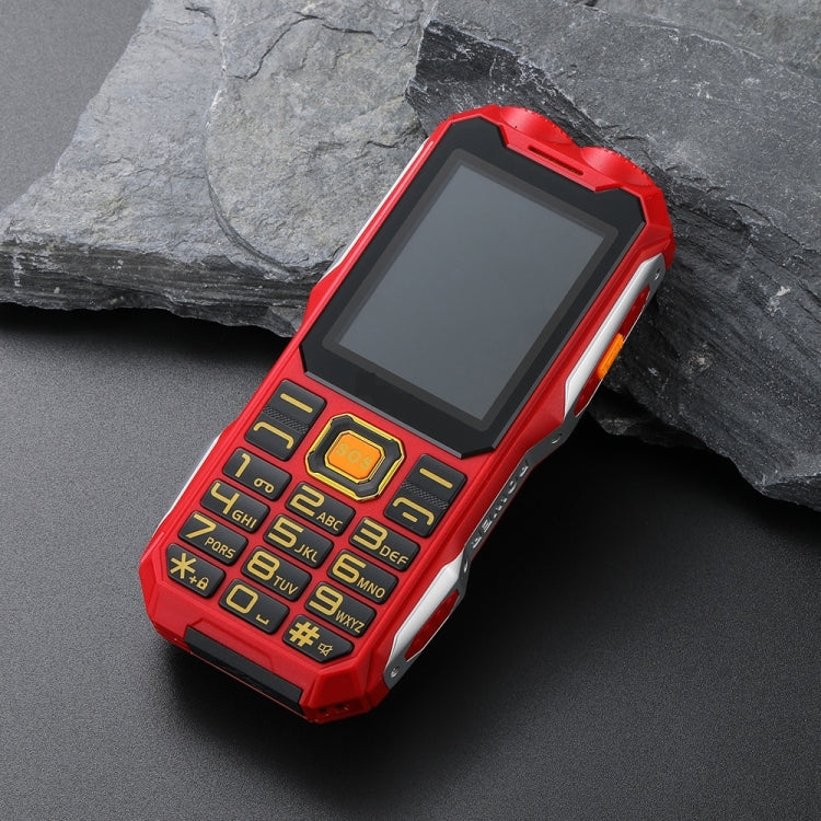 Q8-1 Triple Proofing Elder Phone, 16800mAh Battery, 2.4 inch, 21 Keys, Bluetooth, LED Flashlight, FM, SOS, Dual SIM, Network: 4G (Red) - Others by PMC Jewellery | Online Shopping South Africa | PMC Jewellery | Buy Now Pay Later Mobicred