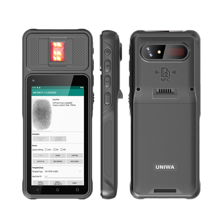 UNIWA F501 Handheld Scanner Phone, 2GB+32GB, 5.0 inch Android 12, MT6762 Octa Core, 4G Network, UK Plug (Black) - UNIWA by UNIWA | Online Shopping South Africa | PMC Jewellery | Buy Now Pay Later Mobicred