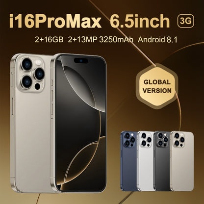 i16 Pro Max / Q5, 2GB+16GB, 6.5 inch Screen, Face Identification, Android 8.1 MTK6580P Quad Core, Network: 3G, Dual SIM, UK Plug (Gold) -  by PMC Jewellery | Online Shopping South Africa | PMC Jewellery | Buy Now Pay Later Mobicred