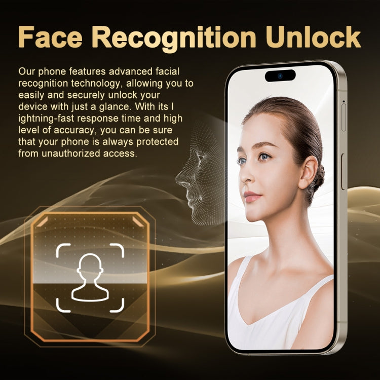 i16 Pro Max / Q5, 2GB+16GB, 6.5 inch Screen, Face Identification, Android 8.1 MTK6580P Quad Core, Network: 3G, Dual SIM, UK Plug (Gold) -  by PMC Jewellery | Online Shopping South Africa | PMC Jewellery | Buy Now Pay Later Mobicred