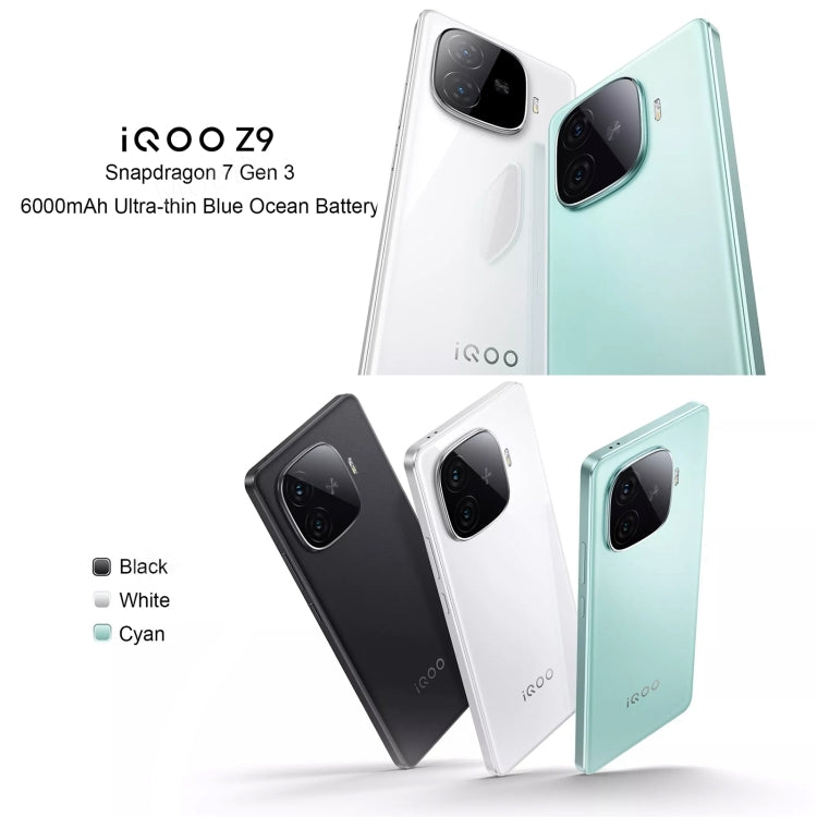 vivo iQOO Z9, Dual Back Cameras, 12GB+512GB, Face ID Screen Fingerprint Identification, 6.78 inch Android 14.0 OriginOS 4 Snapdragon 7 Gen 3 Octa Core 2.63GHz, OTG, NFC, Network: 5G, Support Google Play (Mint Green) - vivo by vivo | Online Shopping South Africa | PMC Jewellery | Buy Now Pay Later Mobicred