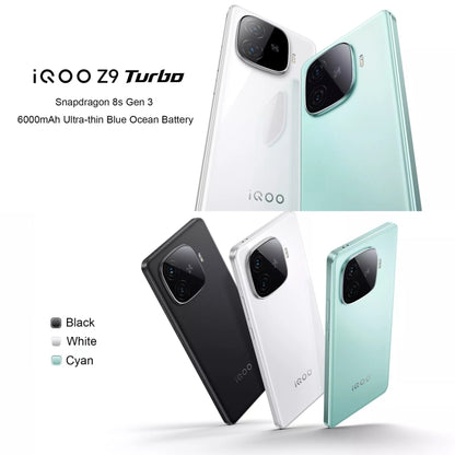 vivo iQOO Z9 Turbo, Dual Back Cameras, 12GB+256GB, Face ID Screen Fingerprint Identification, 6.78 inch Android 14.0 OriginOS 4 Snapdragon 8s Gen 3 Octa Core 3.0GHz, OTG, NFC, Network: 5G, Support Google Play (Mint Green) - vivo by vivo | Online Shopping South Africa | PMC Jewellery | Buy Now Pay Later Mobicred