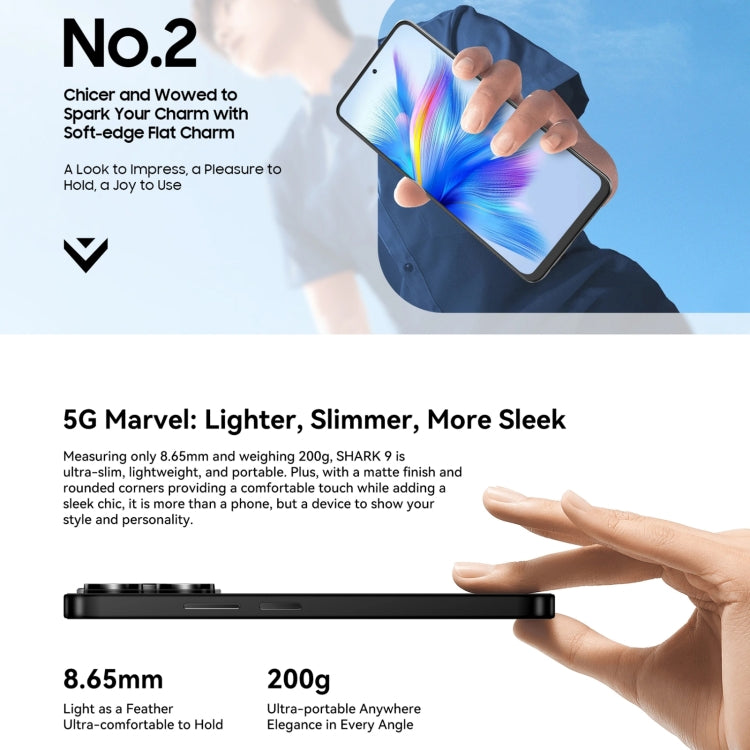 Blackview SHARK 9, 8GB+256GB, 6.67 inch Android 14 Unisoc T820 Octa Core, Network: 5G (Blue) - Blackview by Blackview | Online Shopping South Africa | PMC Jewellery | Buy Now Pay Later Mobicred