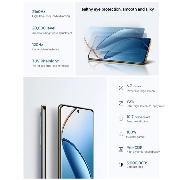 Realme 12 Pro, 8GB+256GB, Screen Fingerprint Identification, 6.7 inch Realme UI 5.0 Snapdragon 6 Gen 1 Octa Core, NFC, Network: 5G, Support Google Play (Blue) - OPPO by Realme | Online Shopping South Africa | PMC Jewellery | Buy Now Pay Later Mobicred