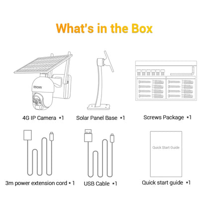 ESCAM QF450 HD 1080P 4G EU Version Solar Powered IP Camera with 128G Memory, Support Two-way Audio & PIR Motion Detection & Night Vision & TF Card - Dome Camera by ESCAM | Online Shopping South Africa | PMC Jewellery | Buy Now Pay Later Mobicred