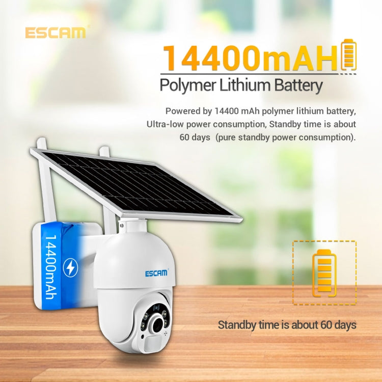 ESCAM QF450 HD 1080P 4G EU Version Solar Powered IP Camera with 128G Memory, Support Two-way Audio & PIR Motion Detection & Night Vision & TF Card - Dome Camera by ESCAM | Online Shopping South Africa | PMC Jewellery | Buy Now Pay Later Mobicred