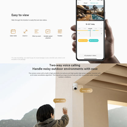 Original Xiaomi CW300 4MP Outdoor Camera IP66 Waterproof Full Color Night Vision WiFi Camera, US Plug - Wireless Camera by Xiaomi | Online Shopping South Africa | PMC Jewellery | Buy Now Pay Later Mobicred