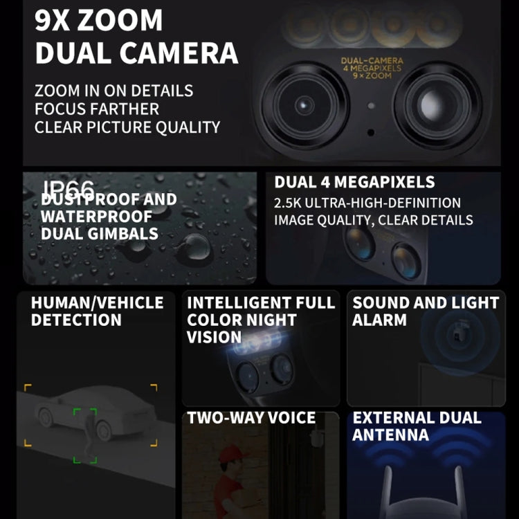 Original Xiaomi CW700S Outdoor Camera 4MP Full Color Night Vision WiFi Camera, US Plug - Wireless Camera by Xiaomi | Online Shopping South Africa | PMC Jewellery | Buy Now Pay Later Mobicred