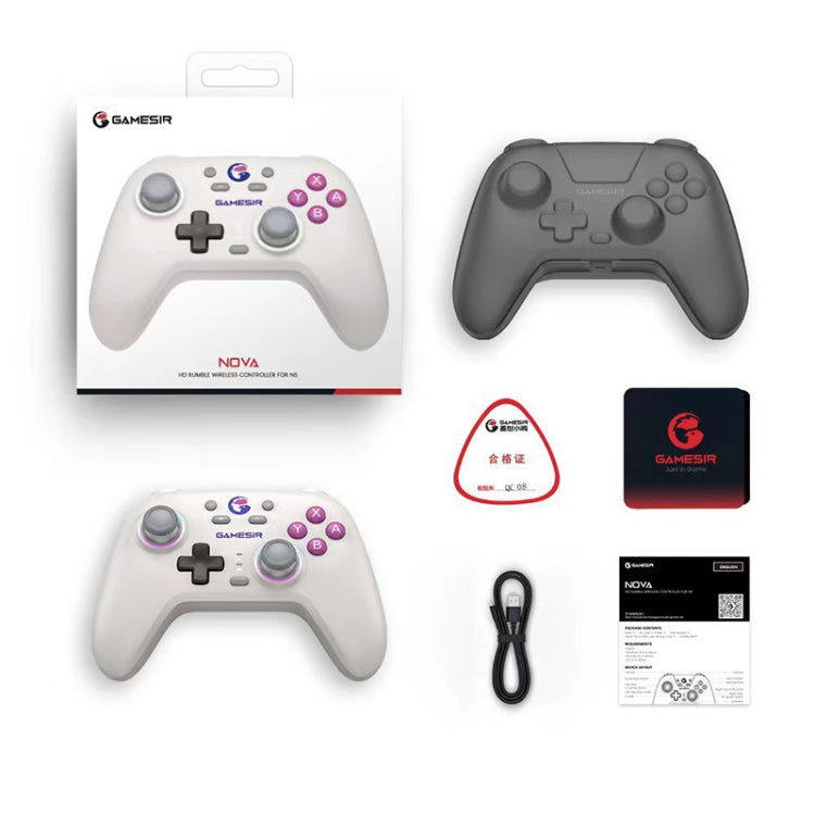 GameSir Nova NS T4N Wireless Gamepad Game Controller for Nintendo Switch (White) - Controller Gamepad by GameSir | Online Shopping South Africa | PMC Jewellery | Buy Now Pay Later Mobicred