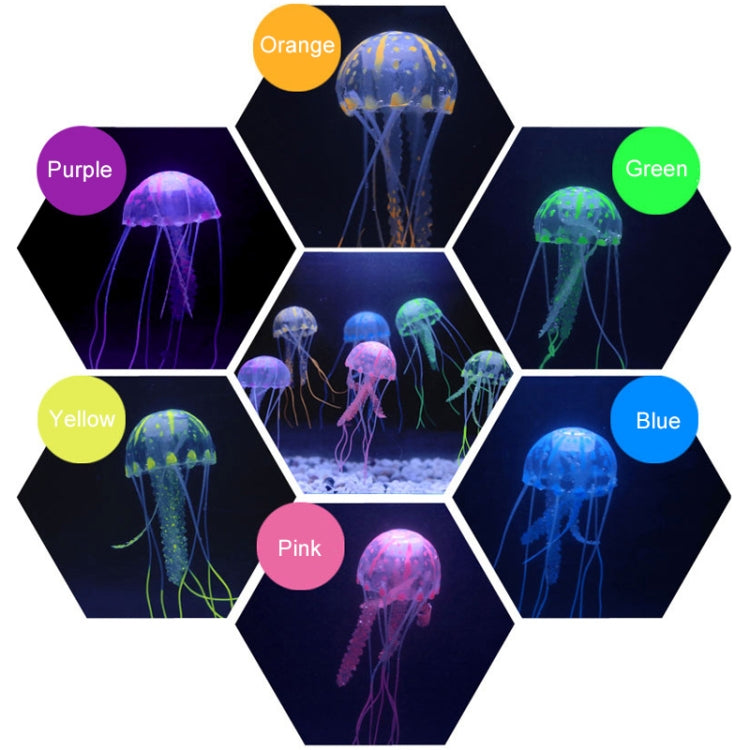 Aquarium Articles Decoration Silicone Simulation Fluorescent Sucker Jellyfish, Size: 5*17cm(Yellow) - free shipping - PMc TechLife - Order now!