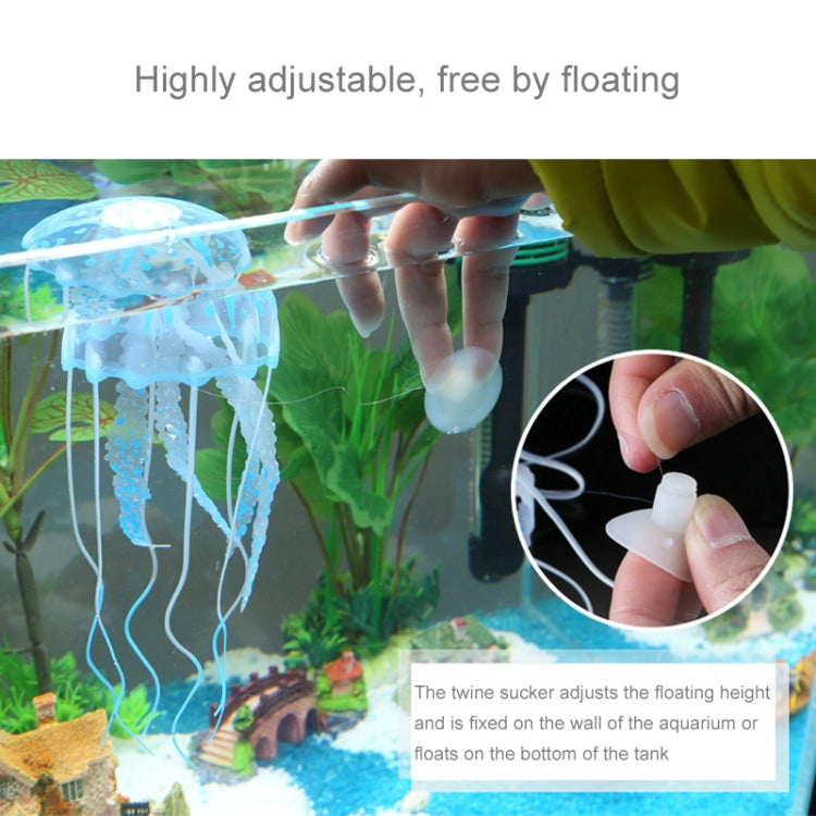 Aquarium Articles Decoration Silicone Simulation Fluorescent Sucker Jellyfish, Size: 8*20cm(Orange) - free shipping - PMc TechLife - Order now!