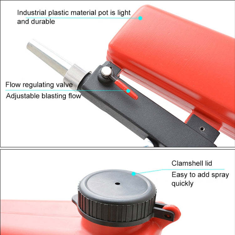 Portable Red Gravitational Sandblasting Machine Mini Rust-proof Sandblaster - Others by PMc TechLife | Online Shopping South Africa | PMc TechLife | Buy Now Pay Later Mobicred