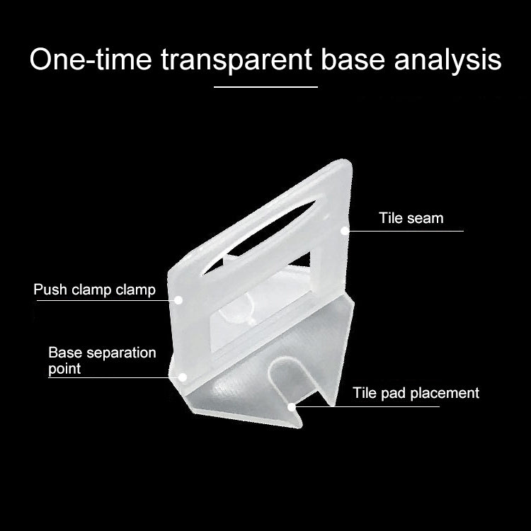 100 PCS 1.5mm Lengthen Tile Leveling System Clips Kit Wall Floor Tile Spacer Tiling Tool for Paving Locator Tool OG6480 - Clamps by PMC Jewellery | Online Shopping South Africa | PMC Jewellery