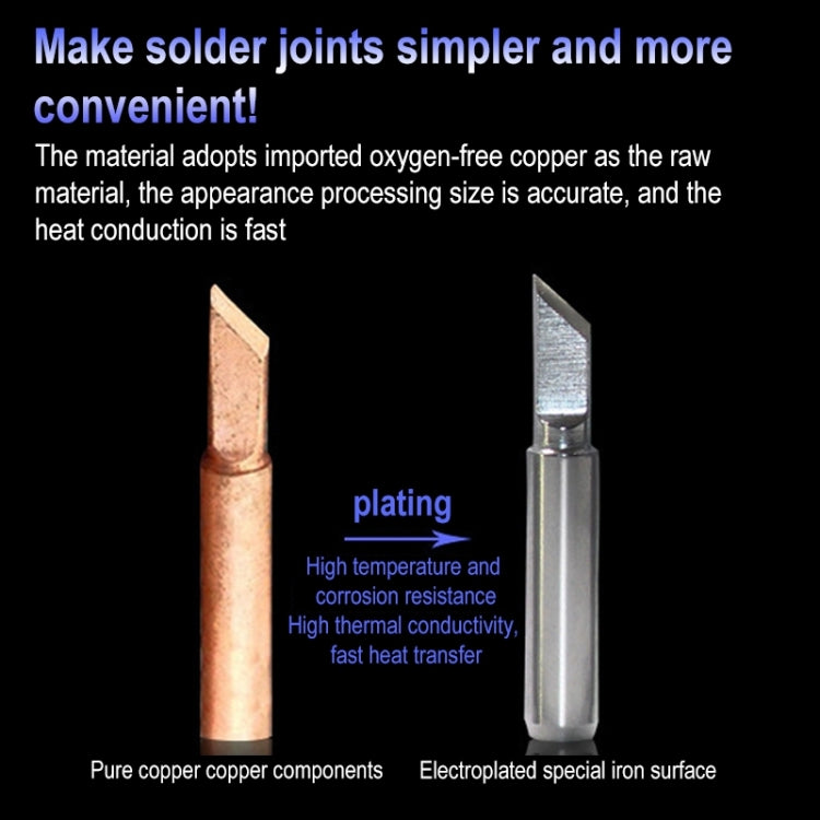 10 PCS 900M-T-K Tool Bit Lead-free Electric Welding Soldering Iron Tips - Soldering Iron Tip by PMC TechLife | Online Shopping South Africa | PMC TechLife | Buy Now Pay Later Mobicred