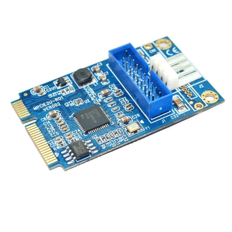MINI PCI-E to USB 3.0 Front 19 Pin Desktop PC Expansion Card with 4 Pin Power Connection Port (Blue) -  by PMC Jewellery | Online Shopping South Africa | PMC Jewellery | Buy Now Pay Later Mobicred