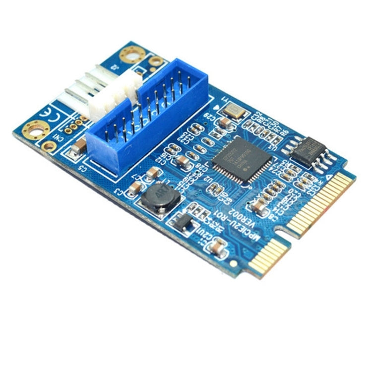 MINI PCI-E to USB 3.0 Front 19 Pin Desktop PC Expansion Card with 4 Pin Power Connection Port (Blue) -  by PMC Jewellery | Online Shopping South Africa | PMC Jewellery | Buy Now Pay Later Mobicred