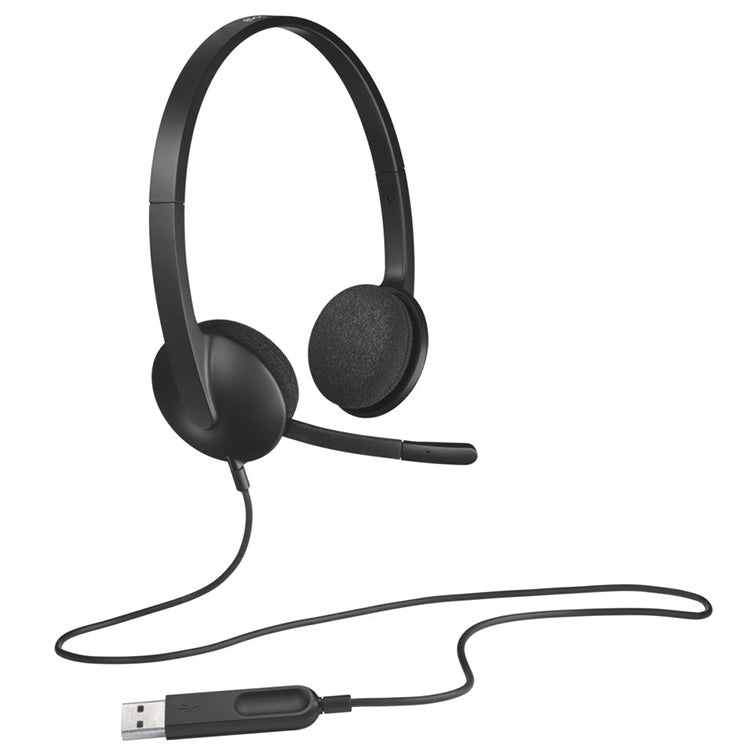 Logitech H340 Computer Office Education Training USB Interface Microphone Wired Headset - Multimedia Headset by Logitech | Online Shopping South Africa | PMC Jewellery | Buy Now Pay Later Mobicred