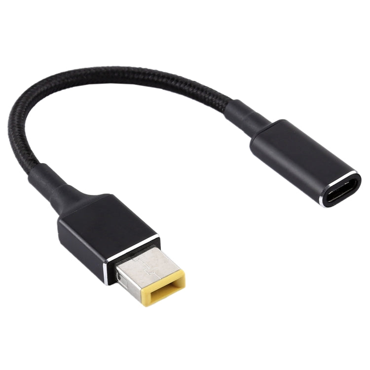 PD 100W 18.5-20V Big Square to USB-C / Type-C Nylon Braid Cable for Lenovo Laptop Notebook, Length: about 30cm - For Lenovo by PMC Jewellery | Online Shopping South Africa | PMC Jewellery | Buy Now Pay Later Mobicred