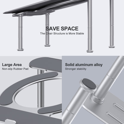 R-JUST BJ03 Universal Detachable Bench Shape Aluminum Alloy Angle Adjustable Laptop Stand - MacBook Holder by R-JUST | Online Shopping South Africa | PMC Jewellery | Buy Now Pay Later Mobicred