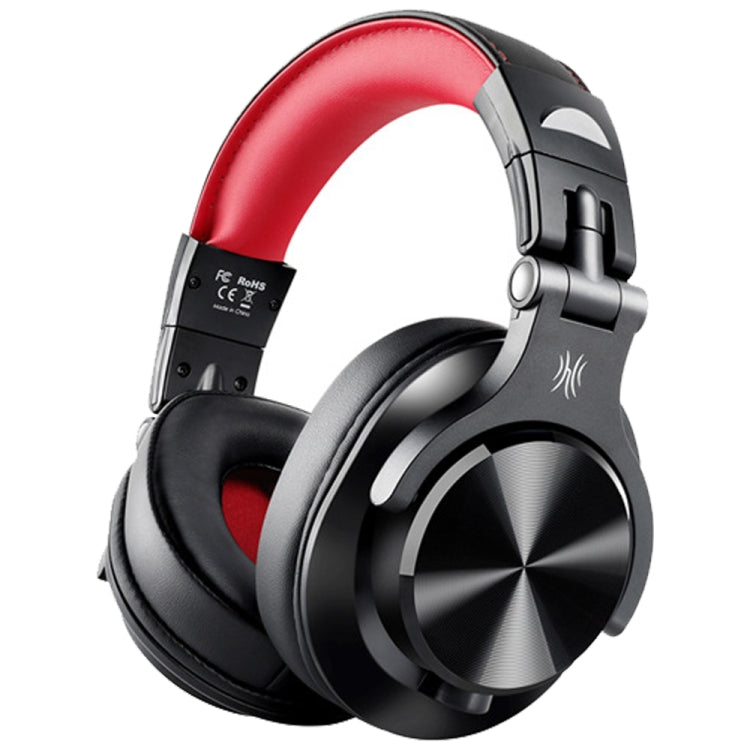 OneOdio A71 Head-mounted Noise Reduction Wired Headphone with Microphone (Black Red) - free shipping - PMC Jewellery - Order now!