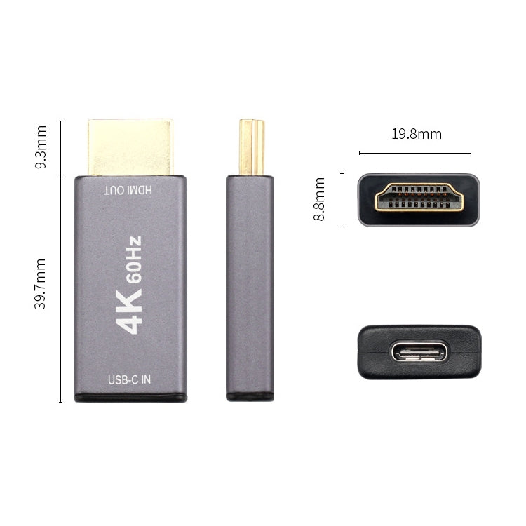 USB 3.1 Type-C / USB-C Female to HDMI Male Adapter - Cable & Adapters by PMC Jewellery | Online Shopping South Africa | PMC Jewellery | Buy Now Pay Later Mobicred